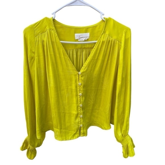 Anthropologie Liora Embroidered Buttondown Blouse | Size:XSP - Picture 3 of 14